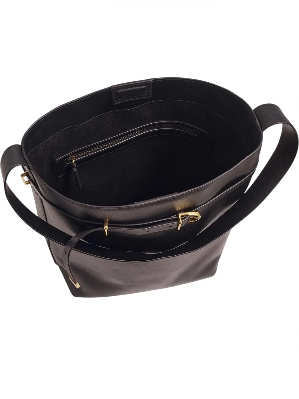 Madewell The Essential Belted Bucket Leather Tote Bag